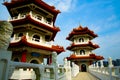 Twin Pagoda in Chinese Garden Royalty Free Stock Photo