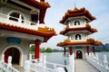 Twin Pagoda in Chinese Garden Royalty Free Stock Photo