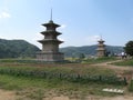 Twin pagodas Royalty Free Stock Photo