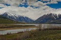 Twin Peaks and Twin Lakes Colorado Royalty Free Stock Photo