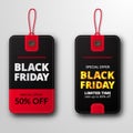 Twin pricetag label price discount for black friday sale offer template for clothing fashion