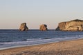 The twin rocks Hendaye, France. Royalty Free Stock Photo