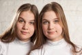 Twin sisters portret Royalty Free Stock Photo