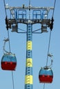 Twin teleferic cabine Royalty Free Stock Photo
