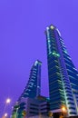 Twin Towers At Bahrain Financial Harbour Royalty Free Stock Photo