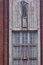 Twin towers of the city hall of Oslo, close-up vertical Royalty Free Stock Photo