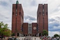 Twin towers of the city hall of Oslo, Norway Royalty Free Stock Photo