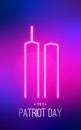 Twin Towers neon sign. Royalty Free Stock Photo