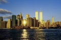 Twin towers in New York Royalty Free Stock Photo