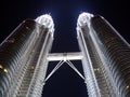 Twin towers at night Royalty Free Stock Photo