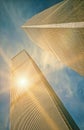 The Twin Towers of the World Trade Center, New York, USA Royalty Free Stock Photo