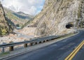 Twin tunnels on the Feather River Canyon