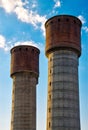 Twin water towers