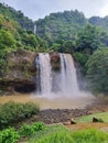 Twin waterfall at Sukabumi