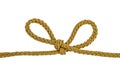 Twine rope or Jute Rope with bow Knot isolated on White Background Royalty Free Stock Photo