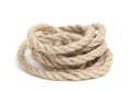 Twine rope rolled up isolated