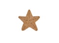 Twine star on white background. Isolate Royalty Free Stock Photo