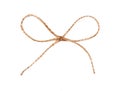 Twine string tied in a bow isolated Royalty Free Stock Photo