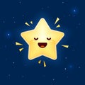 Cute Yellow Star Cartoon