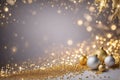 Twinkling holiday backdrop Glittery festive wallpaper Christmassy sparkle background Shimmering golden Christmas scene