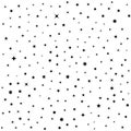 Twinkling stars pattern, starry sky background, black isolated on white, vector illustration. Royalty Free Stock Photo