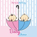 Twins baby shower Royalty Free Stock Photo