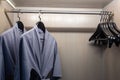 Twins bathrobe, security safe in wooden wardrobe in hotel