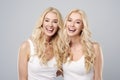 Twins in studio Royalty Free Stock Photo
