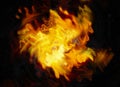 Twirl of bright explosion flash on black backgrounds Royalty Free Stock Photo