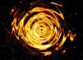 Twirl of bright explosion flash on black backgrounds. fire burst Royalty Free Stock Photo