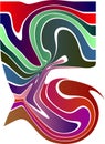 Twirl Colorful strips white background shaded strips vivid vector illustration wallpaper.