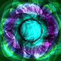 Twirl luminous light green purple abstract background. Royalty Free Stock Photo