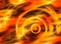 Twirl motion of bright explosion flash on fire backgrounds Royalty Free Stock Photo