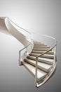 Twirl stairs dicut on gray Royalty Free Stock Photo