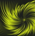 Twirled dark green abstract background made of green glossy curve tubes Royalty Free Stock Photo