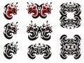 Twirled dragon symbols