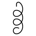 Twist coil icon, outline style Royalty Free Stock Photo
