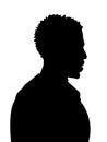 Twist Curls Hair Black Man Silhouette Royalty Free Stock Photo