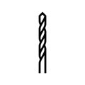 twist drill bit line icon vector illustration Royalty Free Stock Photo