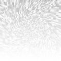 Twist gray pixel gradient technology background. Twirl business grey pattern. Vector illustration Royalty Free Stock Photo