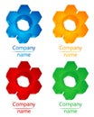 Twist hexagon logo Royalty Free Stock Photo