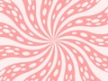 Twist spiral rays abstract background vector template design with wavy spites in red color