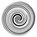 Twist, swirl, sworl circular spiral design element Royalty Free Stock Photo