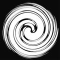 Twist, swirl, sworl circular spiral design element Royalty Free Stock Photo