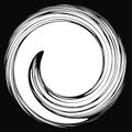 Twist, swirl, sworl circular spiral design element Royalty Free Stock Photo