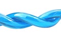 Twisted blue ribb n isolated  showcasing fluidity and form Royalty Free Stock Photo