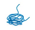 Twisted blue wire