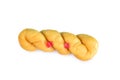 Twisted bread donut isolated on white background,food Royalty Free Stock Photo