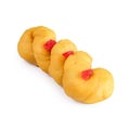 Twisted bread donut isolated on white background,food Royalty Free Stock Photo