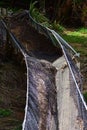 Twisted And Broken Pedestrian Bridge Royalty Free Stock Photo